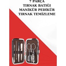 BYZM Manikür Pedikür Seti 7 Parça Tırnak Mantarı Tırnak Batığı Temizleme Taşınabilir Çanta