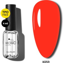 Momo Professional Kalıcı Oje K059, Canlı Nar Çiçeği, 4 ml