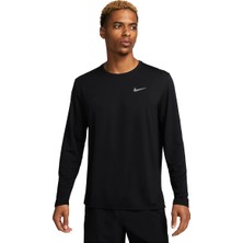 Nike Dri-Fit Uv Miler Erkek Siyah Koşu Sweatshirt