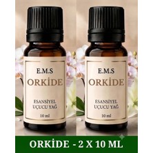 E.M.S 2 x 10 ml Orkide  Esansiyel Uçucu Yağ Buhurdanlık Yağı Difüzör Esansı Oda Kokusu Esansı Mum Esansı.