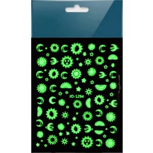 Aba Nails Karanlıkta Parlayan Ay Güneş Yıldız Tırnak Sticker Tırnak Etiketi Nail Art JO-1294