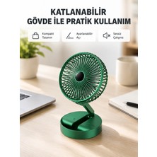 Dunai Şarjlı Katlanabilir Mini Fan – 3 Kademe Hız Ayarı, Taşınabilir Tasarım