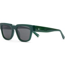 Hermossa Hm 1661 C4 52 Unisex Kare Şeffaf Yeşil Kemik Güneş Gözlüğü