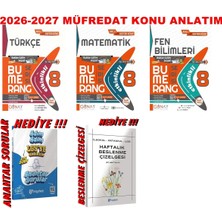 Günay Yayınları 8.sınıf Lgs 2026-2027 Müfredat Bumerang Konu Anlatım Türkçe-Matematik-Fen