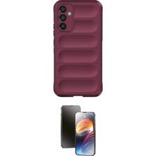 Teknoparkx Ieg™ Galaxy A05S Kılıf Atlas Koleksiyonu - Siyah 3D Antistatik Mat Seramik Nano Ekran Koruyucu