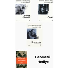Ketebe Fyodor Mihayloviç Dostoyevski 3 Kitap Seti + Geometri Hediye
