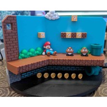 Safedock Süper Mario 3 Sahneli Diorama Figür