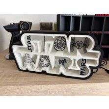 Art3 Collectıon 3 Boyutlu Star Wars Logolu Dekoratif Obje (Stormtrooper, Bb-8, Falcon) Siyah Beyaz Biblo