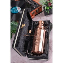 Dmt Copper Home El Yapımı Osmanlı Desen Bakır Su Matarası Özel Kutulu Hediyelik 850 ml | Içi Kalaylı | Bakır Matara