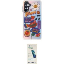 Teknoparkx Ieg™ Galaxy A04S Kılıf Siluet Çizgi Koleksiyonu - Şeffaf Pasifik Cam Ekran Koruyucu Tknprk-Tk
