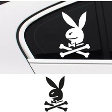 Stickir Playboy Korsan Sticker, Oto Sticker, Kelebek Cam Sticker 11X7 cm