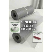 Elden Evim Sineklik Tülü Teli 100X500  5 Metre Kare 20 Beyaz 5mm Fitil Montaj Aleti Hediyeli