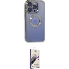 Teknoparkx Ieg™ Iphone 15 Pro Max Kılıf Pusula Form - Siyah Bilvis 3D Mat Cam Ekran Koruyucu Tknprk-Tkaks