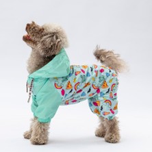 Pawstar Tokyo Polarlı Su Geçirmez Küçük Irk Köpek Yağmurluk Tulum (L)