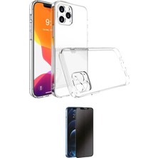 Teknoparkx Ieg™ Iphone 15 Pro Max Kılıf Zirve Doku - Siyah 3D Antistatik Hayalet Cam Ekran Koruyucu Tknpr