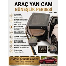 PINAXAR Fiat Brava  (1996-2001)  Oto Güneş Koruyucu Filegüneşlik, 2'li Yan Cam Güneşlik Perde ( Lastikli )Gri