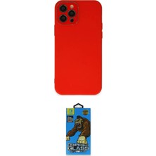 Teknoparkx Ieg™ Iphone 12 Pro Max Kılıf Çekirdek Modern Serisi - Siyah 18D Cam Ekran Koruyucu Tknprk-Tka