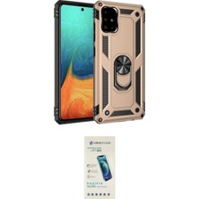 Teknoparkx Ieg™ Galaxy A71 Kılıf Ahenk Klasik Koleksiyonu - Şeffaf Pasifik Cam Ekran Koruyucu Tknprk-Tkak