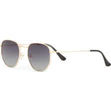 Despada Ds 2391 C1 Geometrik Altın Unisex Güneş Gözlüğü