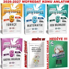 Günay Yayınları 2026-2027 Müfredat 6.sınıf Bumerang Konu Anlatım 4 Ana Ders Seti