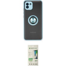 Teknoparkx Ieg™ Galaxy A03 Kılıf Yörünge Çizgi - Siyah 20D Premium Cam Ekran Koruyucu Tknprk-Tkaks3