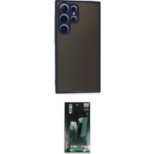 Teknoparkx Ieg™ Galaxy S24 Ultra Kılıf Ahenk Çizgi Serisi - Siyah 360 Mat Full Body Arka Koruyucu Tknprk-