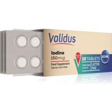 Validus Iyot 150 Mcg Takviye Edici Gıda 30 Tablet