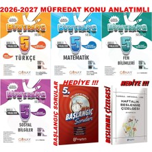 Günay Yayınları 5.sınıf 2026-2027 Müfredat Bumerang Konu Anlatımlı 4 Ana Ders Seti
