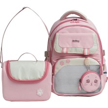 Veibag Cuppy Paw Ilkokul ve Ortaokul Okul Çantası Seti | Termal Beslenme Çantalı, Reflektörlü, Ortopedik Çanta