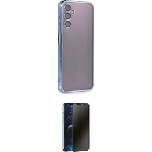 Teknoparkx Ieg™ Galaxy A14 4g Kılıf Vadi Minimal - Siyah 3D Antistatik Hayalet Cam Ekran Koruyucu Tknprk-T