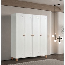 Pema Home Masal %100 Mdf Membran 4 Kapaklı Dolap Gardıropaynasız