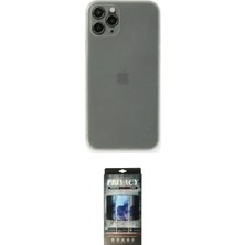 Teknoparkx Ieg™ Iphone 11 Pro Max Kılıf Yadigar Yansıma Serisi - Siyah 34D Hayalet Izgaralı Cam Tknprk-