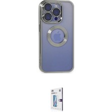 Teknoparkx Ieg™ Iphone 15 Pro Kılıf Pusula Form - Siyah Bilvis 0.18MM Plus Cam Ekran Koruyucu Tknprk-Tkak