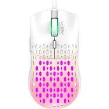 Aula S11 Pro 3600DPI Rgb Optik Gaming Mouse Pembe