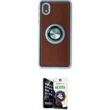 Teknoparkx Ieg™ Galaxy A01 Core Kılıf Yörünge Çizgi - Şeffaf Temperli Cam Ekran Koruyucu Tknprk-Tkaks3