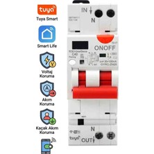 ONOFFSMART Tuya Wifi Akıllı Kaçak Akım Yüksek Voltaj Düşük Voltaj Akım Koruma Şalteri 40 Amper GYRC-ZN05