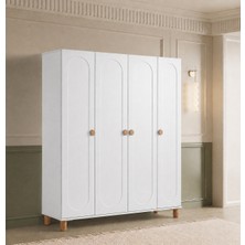 Pema Home Masal %100 Mdf Membran 4 Kapaklı Dolap Gardıropaynasız