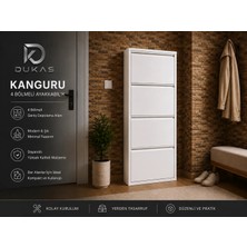 Dukas Metal 4 Kapaklı Metal Ayakkabılık - Beyaz