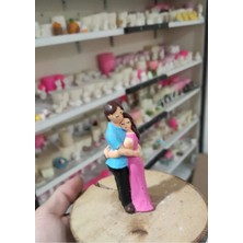 Himi Teraryum Objeleri Sarılan Sevgililer Anne Baba Dekoratif Biblo ve Diorama Objesi