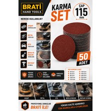 BRATİ HAND TOOLS Cırt Zımpara Kağıdı 115 mm (Karma Paket) 40-60-80-100-120-150-180-240-320-400 Kum