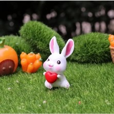 Himi Teraryum Objeleri Tavşan 3 Parça Dekoratif Biblo ve Diorama Objesi