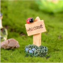 Himi Teraryum Objeleri Minik Welcome Dekoratif Biblo ve Diorama Objesi