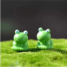 Himi Teraryum Objeleri 2'li Minyatür Kurbağa Dekoratif Biblo ve Diorama Objesi