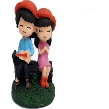 Himi Teraryum Objeleri Gitarlı Sevgililer Dekoratif Biblo ve Diorama Objesi