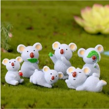 Himi Teraryum Objeleri 6'lı Koala Dekoratif Biblo ve Diorama Objesi