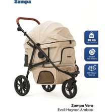 Zampa Vero Kedi Köpek Arabası Bej DH09-BJ 45X100X108 cm