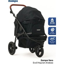 Zampa Vero Kedi Köpek Arabası Siyah DH09-B 45X100X108 cm