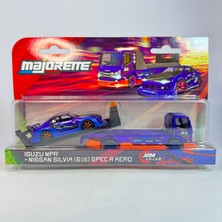 Majorette Jdm Legends Tuning Transporter Isuzu Npr - Nissan Silvia S15  Specraero Model Araba