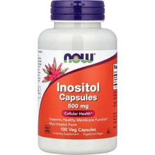 Now Foods Inositol 500 Mg Capsules - 100 Veg Capsules - Myo-Inositol Form - Supports Healthy Membrane Function*
