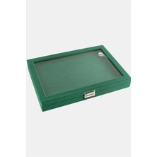 Bijuteri Net Cam Kapaklı Anfora Kumaş Batırmalı Yüzük Standı 24*34 cm